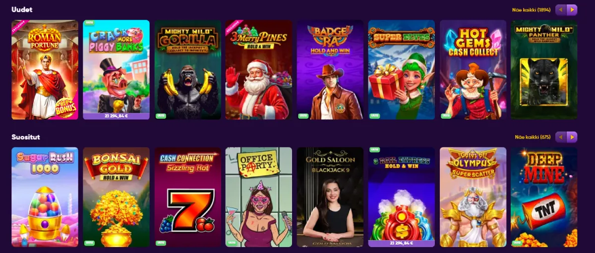 kingmaker casino pelivalikoima