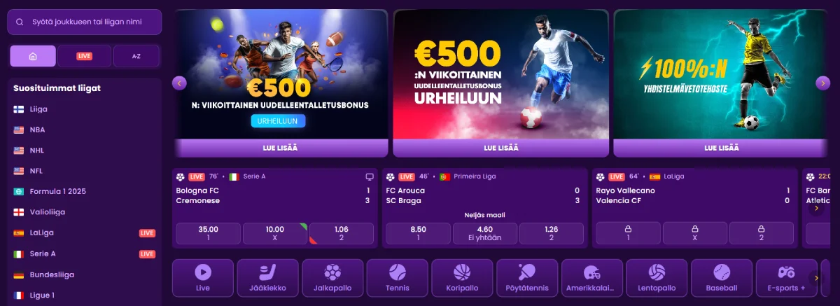 kingmaker casino urheiluvedonlyönti